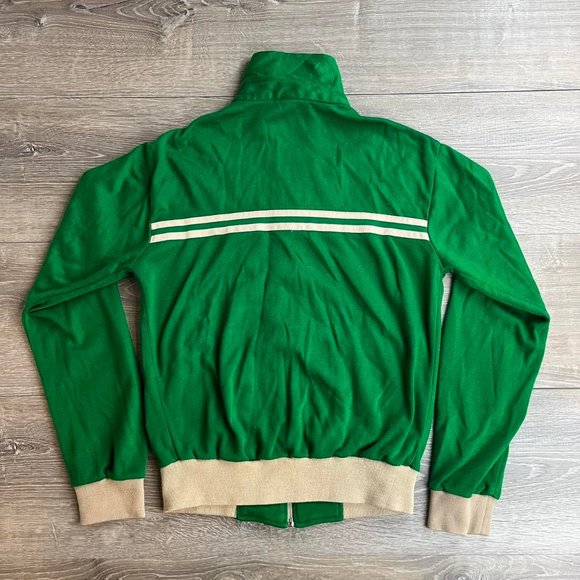 Vintage 70s Chemise Lacoste Lightweight Green Full Zip Track Jacket, Medium Size - Picture 2 of 3